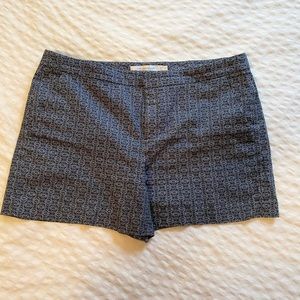 Blue Patterned Shorts by Contemporaine (Simons), Size 14